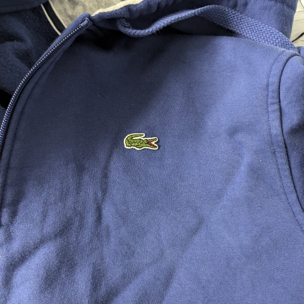 Lacoste Sport Navy Blue Hoodie 3XL - Picture 8 of 10